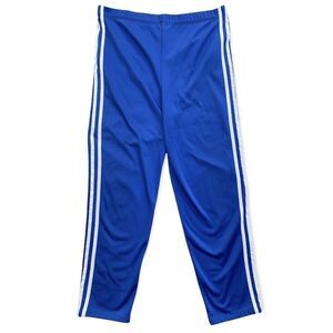 Vintage Men's Track Pants Blue with 3 White Stripes Size M/L Retro Street BBoy‎